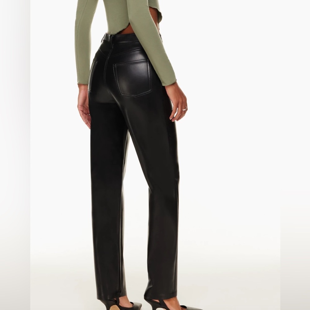 Aritzia Wilfred Black Leather Pants